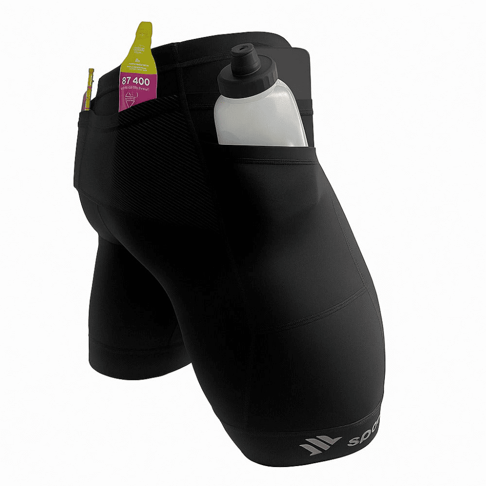 Bermuda de Compressão Masculina Para Corrida 6 Bolsos