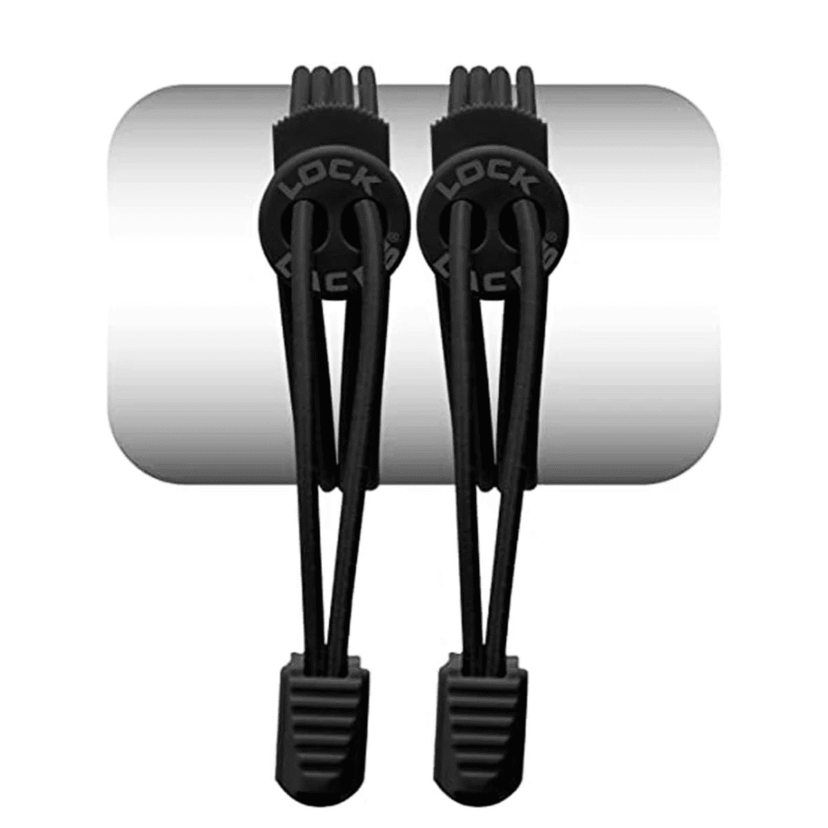 Cadarço Elástico Lock Laces Preto Liso