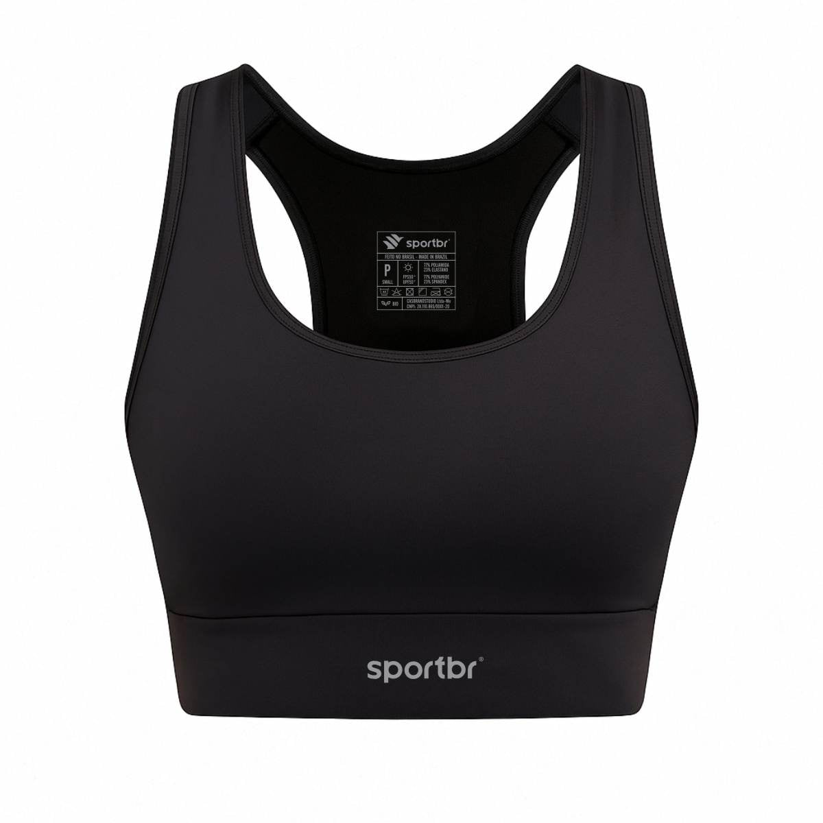 Top Camilla Alta Sustentação e Compressão - Preto